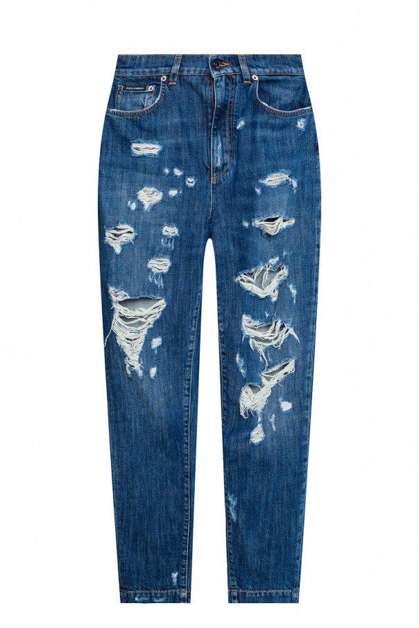 Distressed high - waist jeans Dolce & Gabbana - dolce